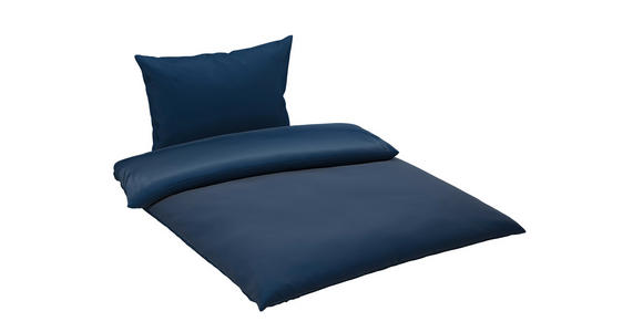 BETTWÄSCHE Mavie Satin 140/200 cm  - Blau, KONVENTIONELL, Textil (140/200cm) - Novel