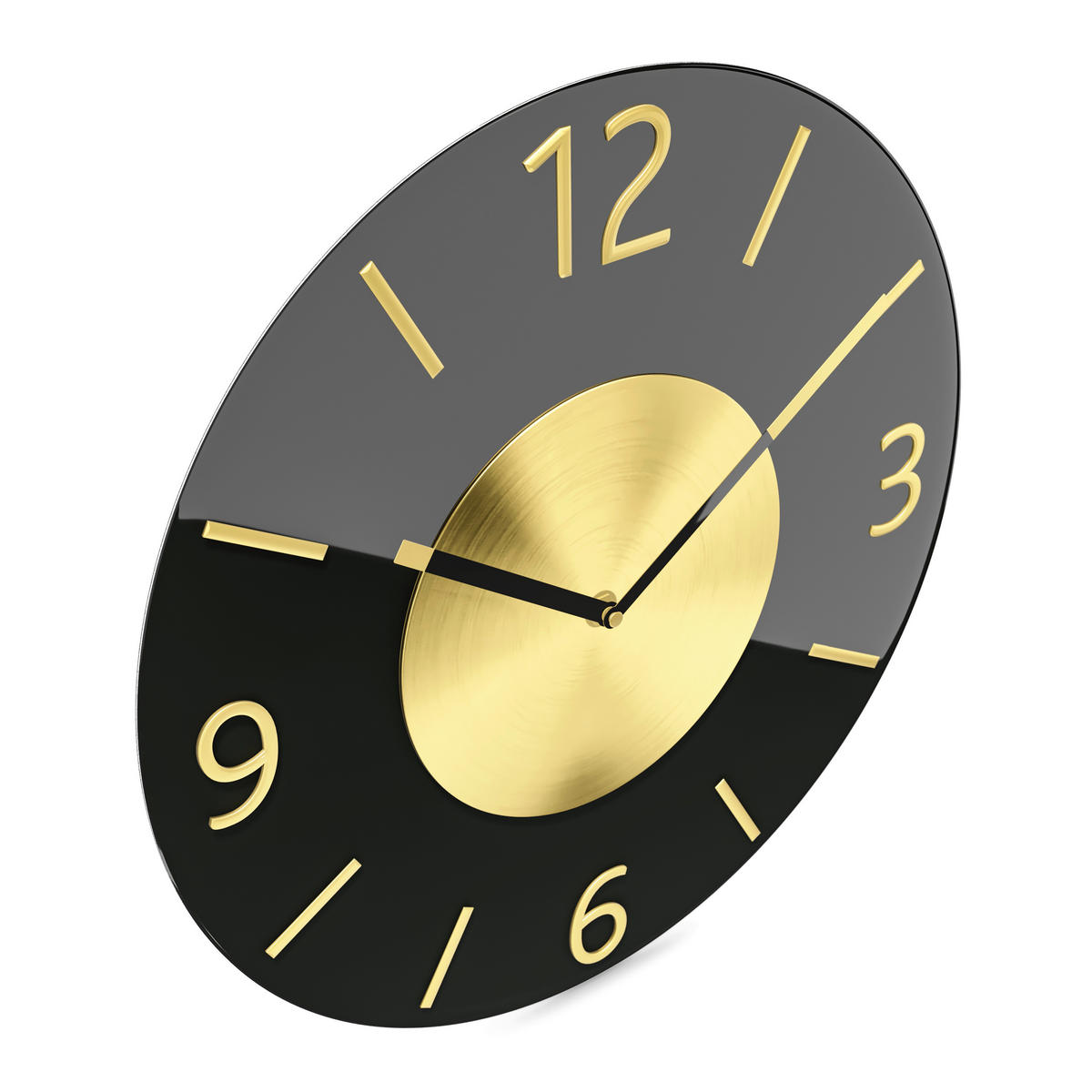 WANDUHR  Schwarz 32 cm  - Schwarz, Basics, Glas (32cm)