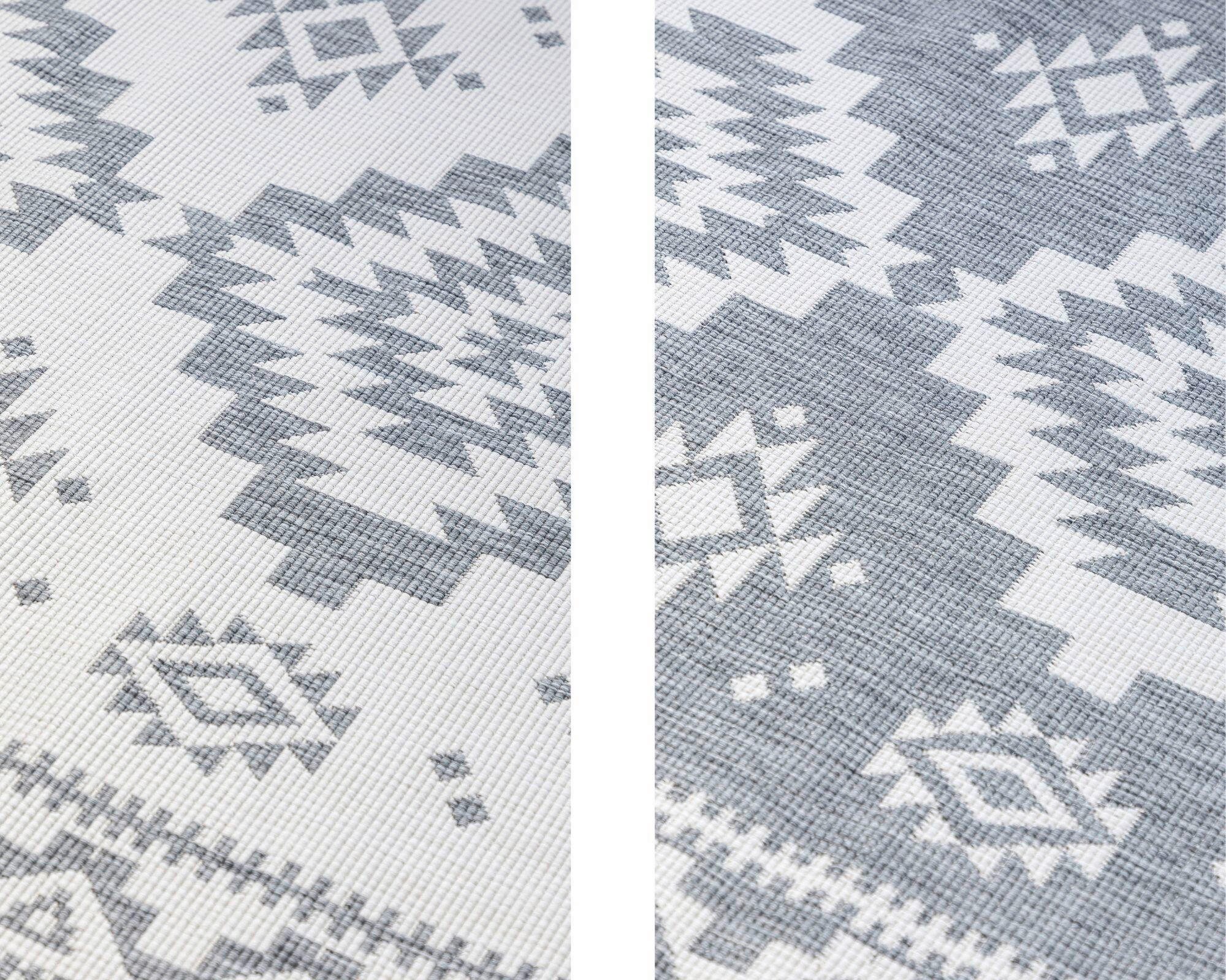 OUTDOORTEPPICH 160/230 cm Gemini Silberfarben, Weiß  - Silberfarben/Weiß, Design, Kunststoff/Textil (160/230cm) - Elle Decoration