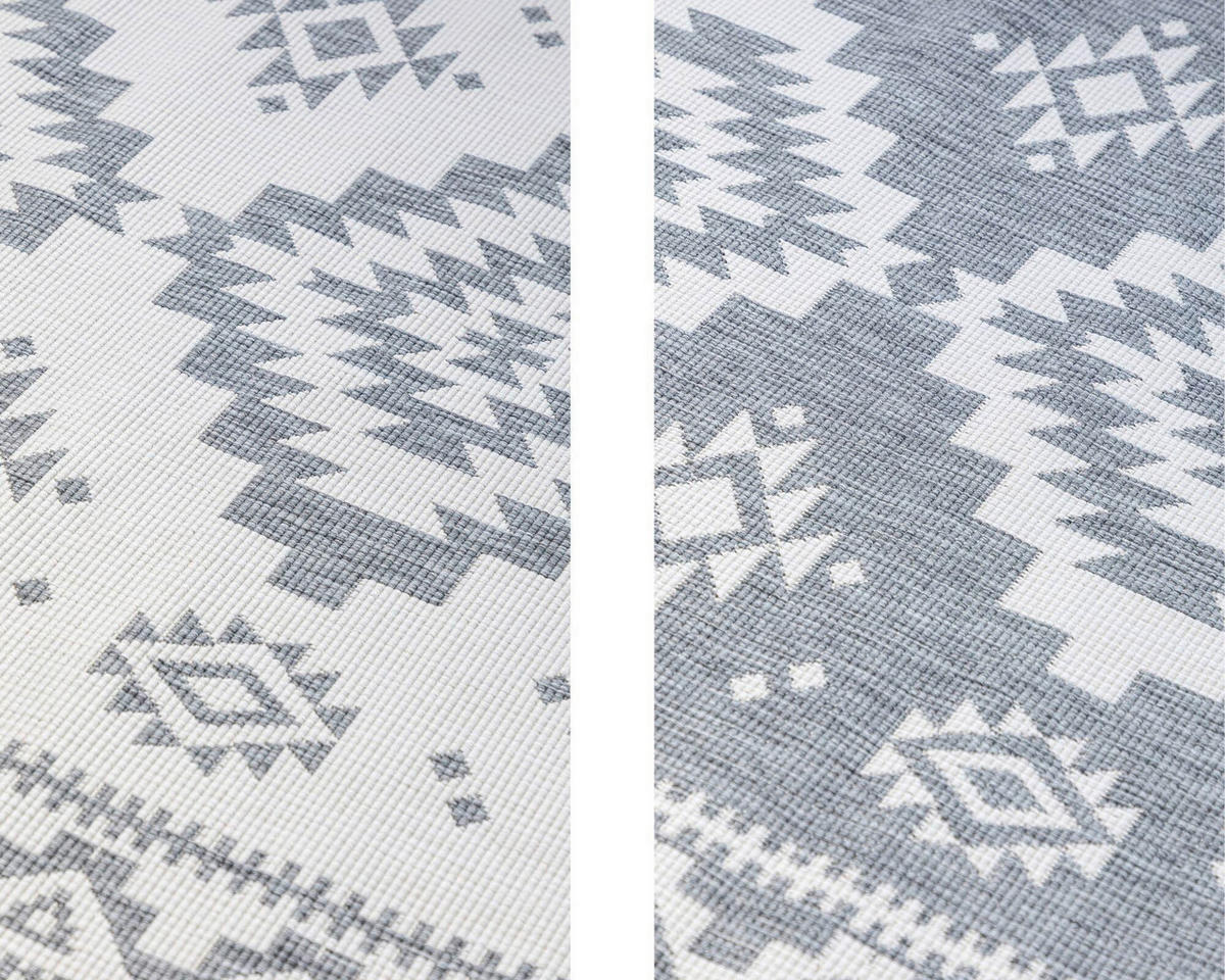 OUTDOORTEPPICH 200/290 cm Gemini Silberfarben, Weiß  - Silberfarben/Weiß, Design, Kunststoff/Textil (200/290cm) - Elle Decoration