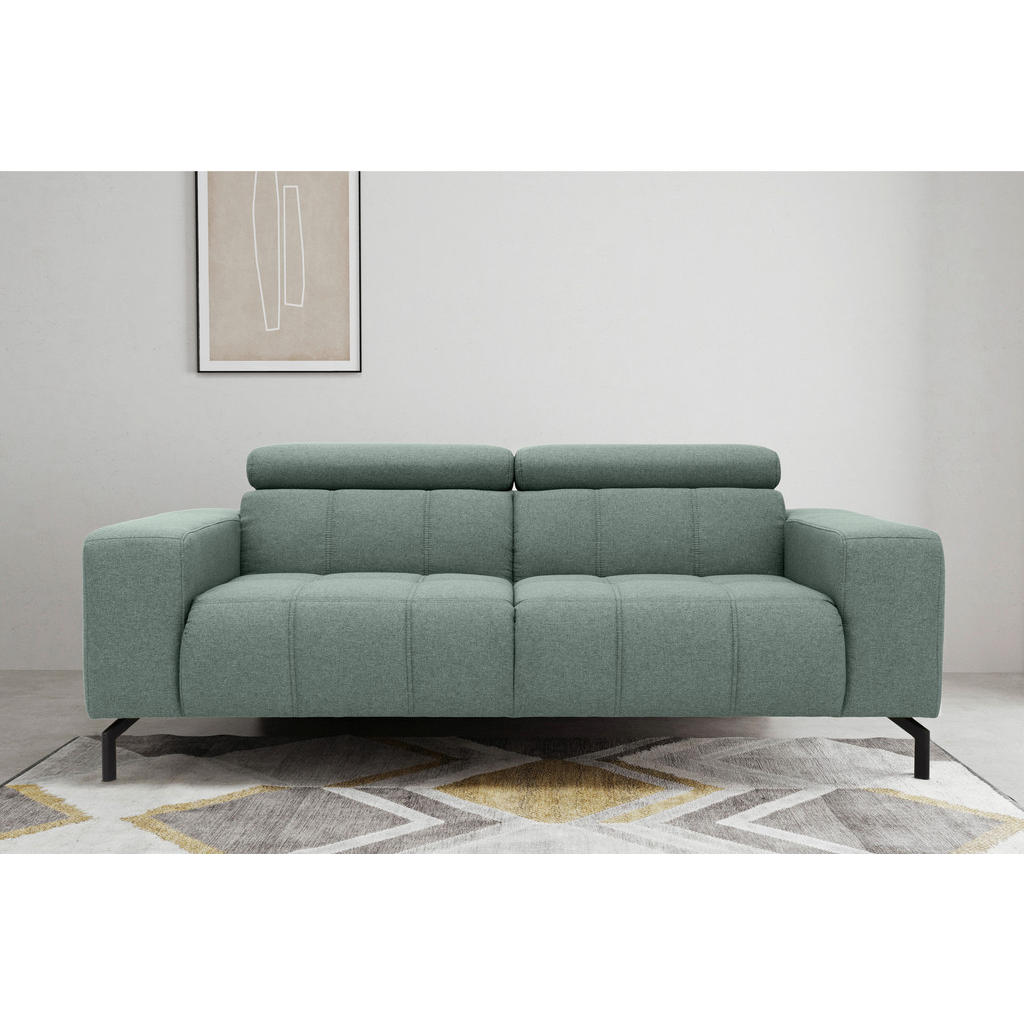 Thumbnail - Mid.you 2-Sitzer-Sofa, Hellblau, Textil, Uni, 208x79x104 cm, Made in EU, FSC Mix, Rücken echt, Wohnzimmer, Sofas & Couch...
