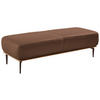 HOCKER in Holz, Leder Braun  - Bronzefarben/Braun, Design, Leder/Holz (151/44/61cm) - Valnatura