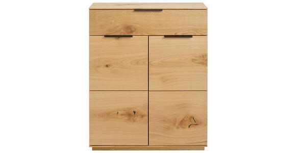 GARDEROBE 5-teilig in 190/202/38 cm - Eichefarben/Anthrazit, Natur, Holz/Textil (190/202/38cm) - Linea Natura