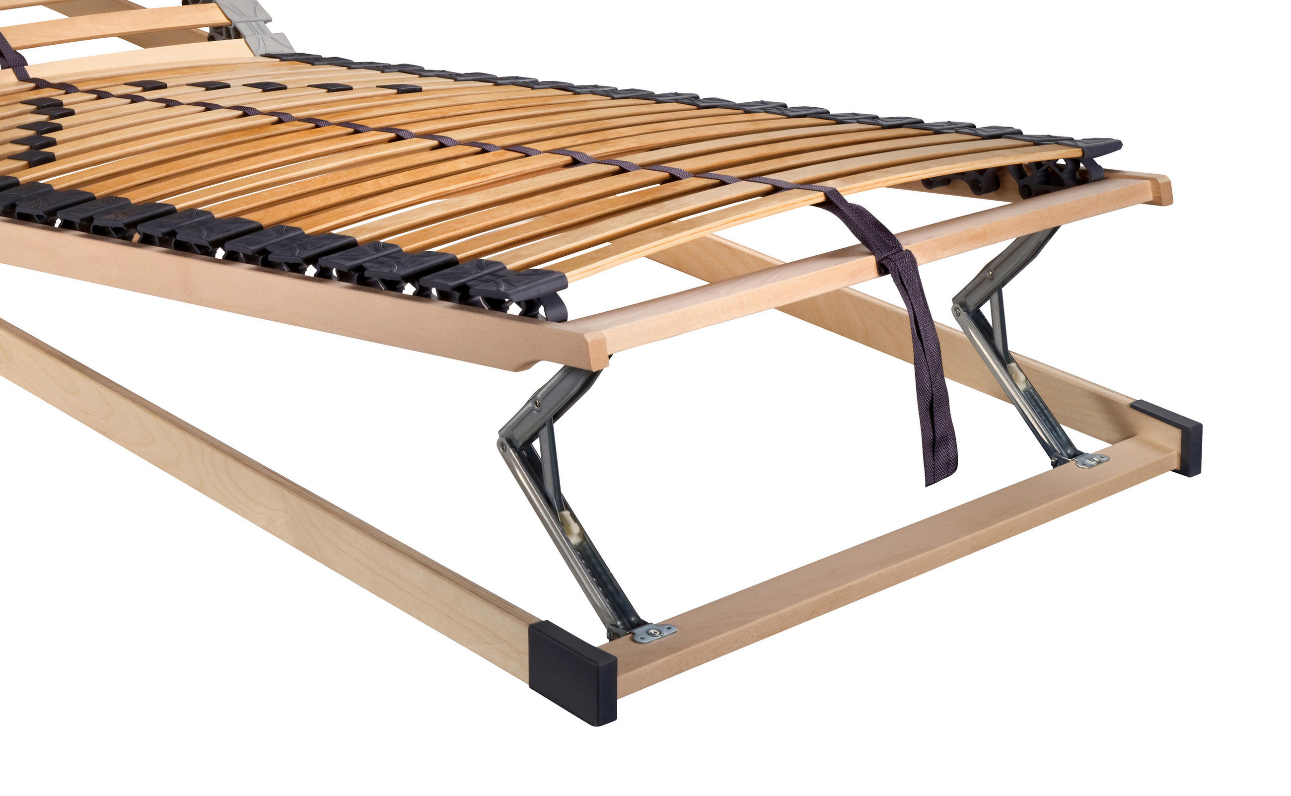 LATTENROST 90/200 cm Kopfteil, Fußteil, Mittelzone verstellbar, Birke  - Birkefarben/Buchefarben, Basics, Holz/Kunststoff (90/200cm) - Sleeptex