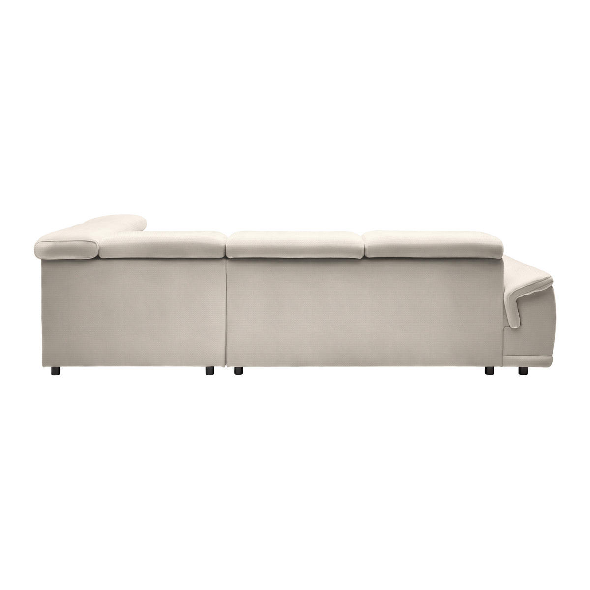 HÖRNSOFFA i chenille, vävt tyg pärlemor  - pärlemor/svart, Modern, textil/plast (283/106cm) - MID.YOU