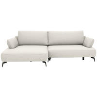 ECKSOFA Struktur Ecru  - Ecru/Schwarz, Design, Textil/Metall (186/284cm) - Lomoco