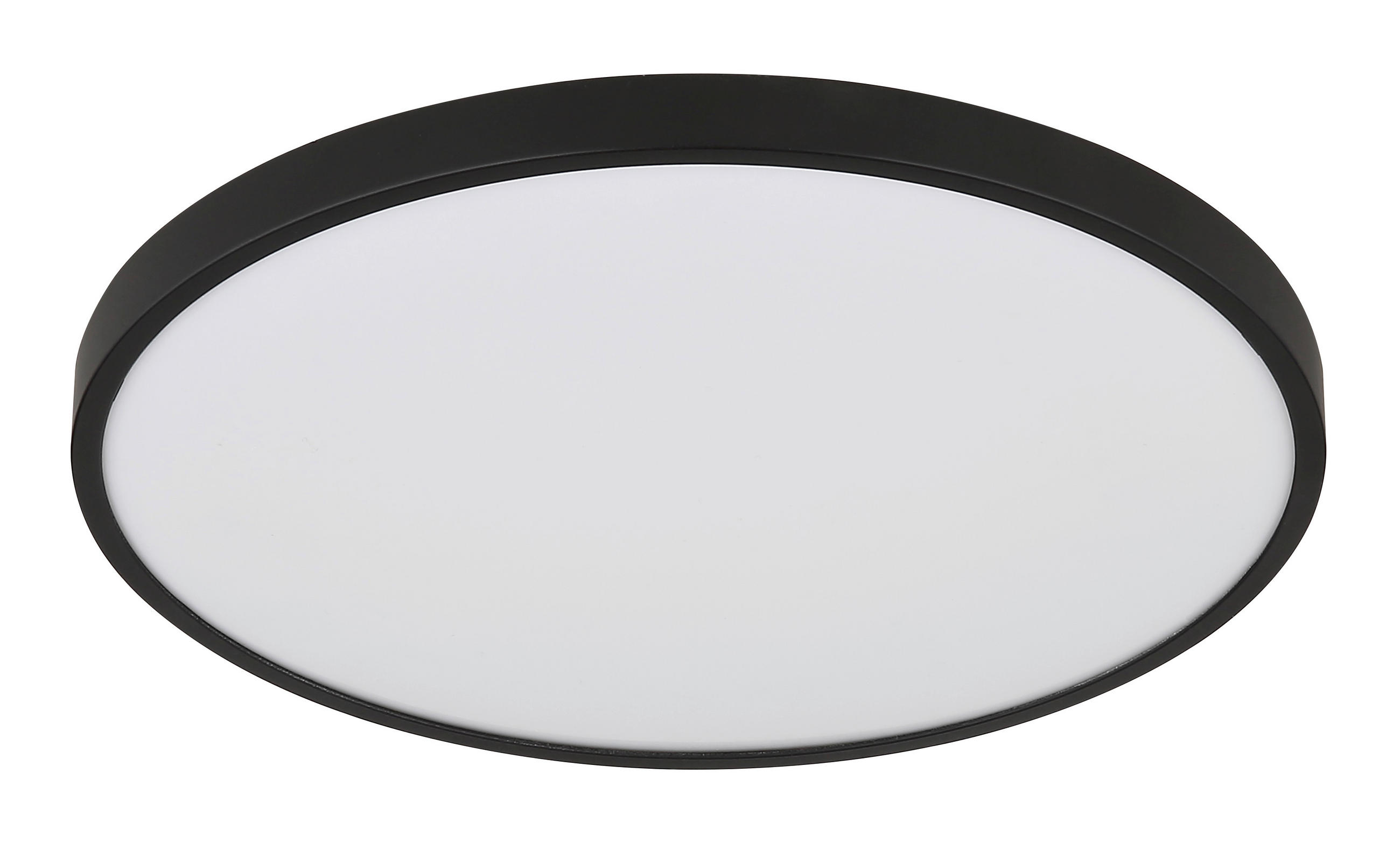 LED-DECKENLEUCHTE NIELSEN 23/3,55 cm   - Schwarz/Weiß, KONVENTIONELL, Kunststoff (23/3,55cm) - Globo