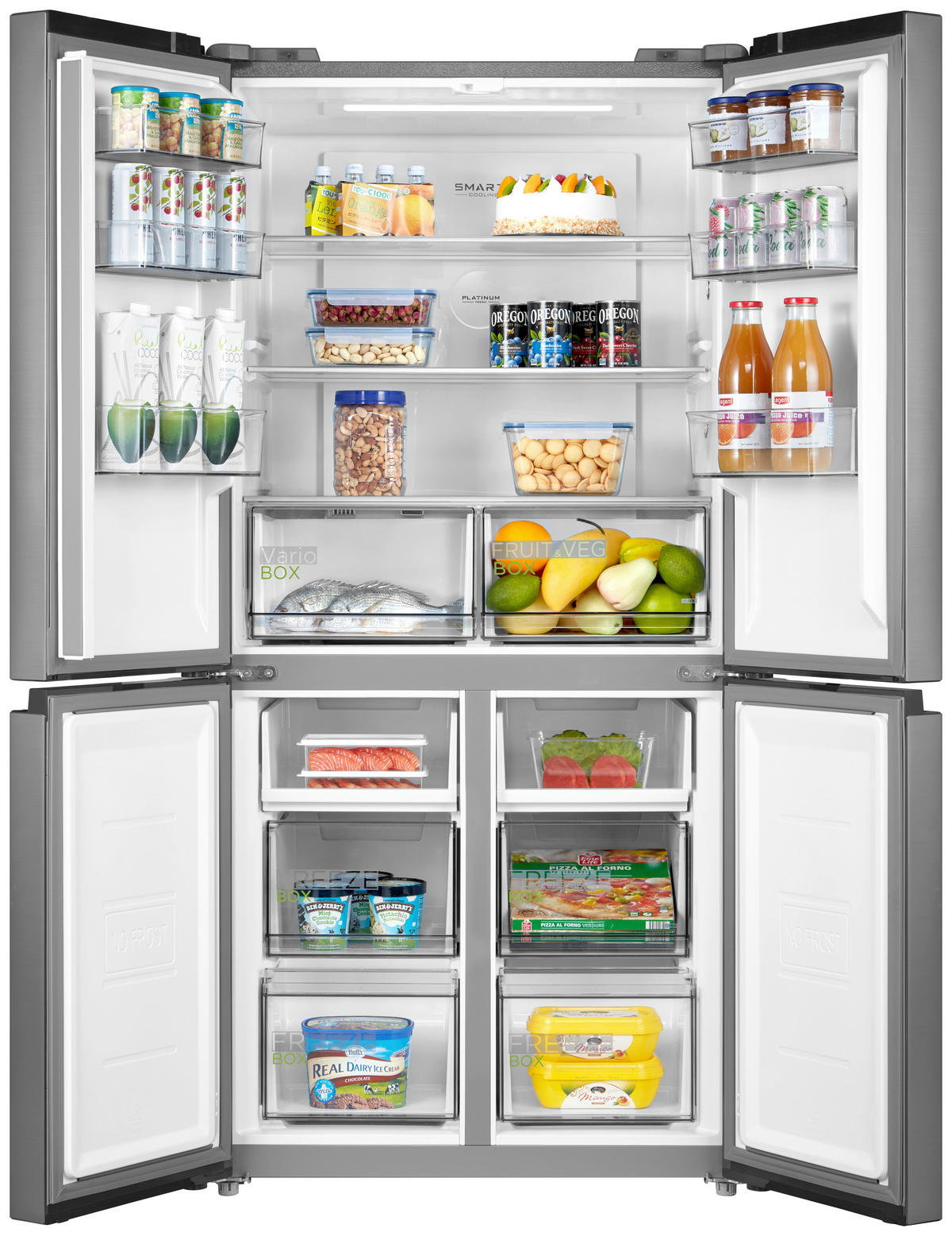 MULTI-DOOR 83,3/177,5/65,3 cm MDRF632FIE46  - Edelstahlfarben, Basics, Metall (83,3/177,5/65,3cm) - Midea