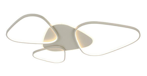 LED-DECKENLEUCHTE Alvia 102,5/72,5/5 cm  - Sandfarben, Design, Kunststoff/Metall (102,5/72,5/5cm) - Novel