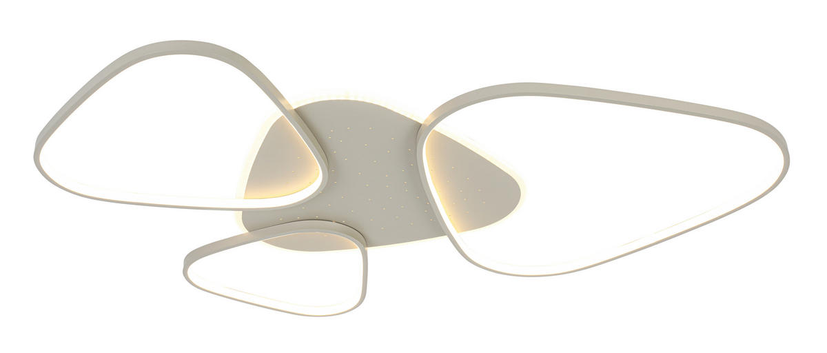 LED-DECKENLEUCHTE Alvia 102,5/72,5/5 cm  - Sandfarben, Design, Kunststoff/Metall (102,5/72,5/5cm) - Novel