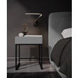 NACHTSCHRANK 45/55/45 cm  - Schwarz/Grau, Design, Textil/Metall (45/55/45cm) - Esposa