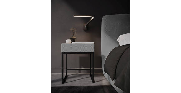NACHTSCHRANK 45/55/45 cm - Schwarz/Grau, Design, Textil/Metall (45/55/45cm) - Esposa