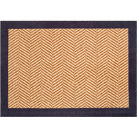 FUSSMATTE 60/85 cm Herringbone  - Beige/Schwarz, KONVENTIONELL, Kunststoff/Textil (60/85cm) - Grund