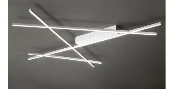 LED-DECKENLEUCHTE - Nickelfarben, Design, Metall (102/91/5,7cm) - Ambiente