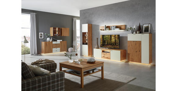 SIDEBOARD 192/88/38 cm - Champagner/Eichefarben, KONVENTIONELL, Holz/Metall (192/88/38cm) - Voleo