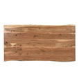 ESSTISCH in Holz, Metall 120/80/76 cm  - Schwarz/Akaziefarben, Design, Holz/Metall (120/80/76cm) - Linea Natura