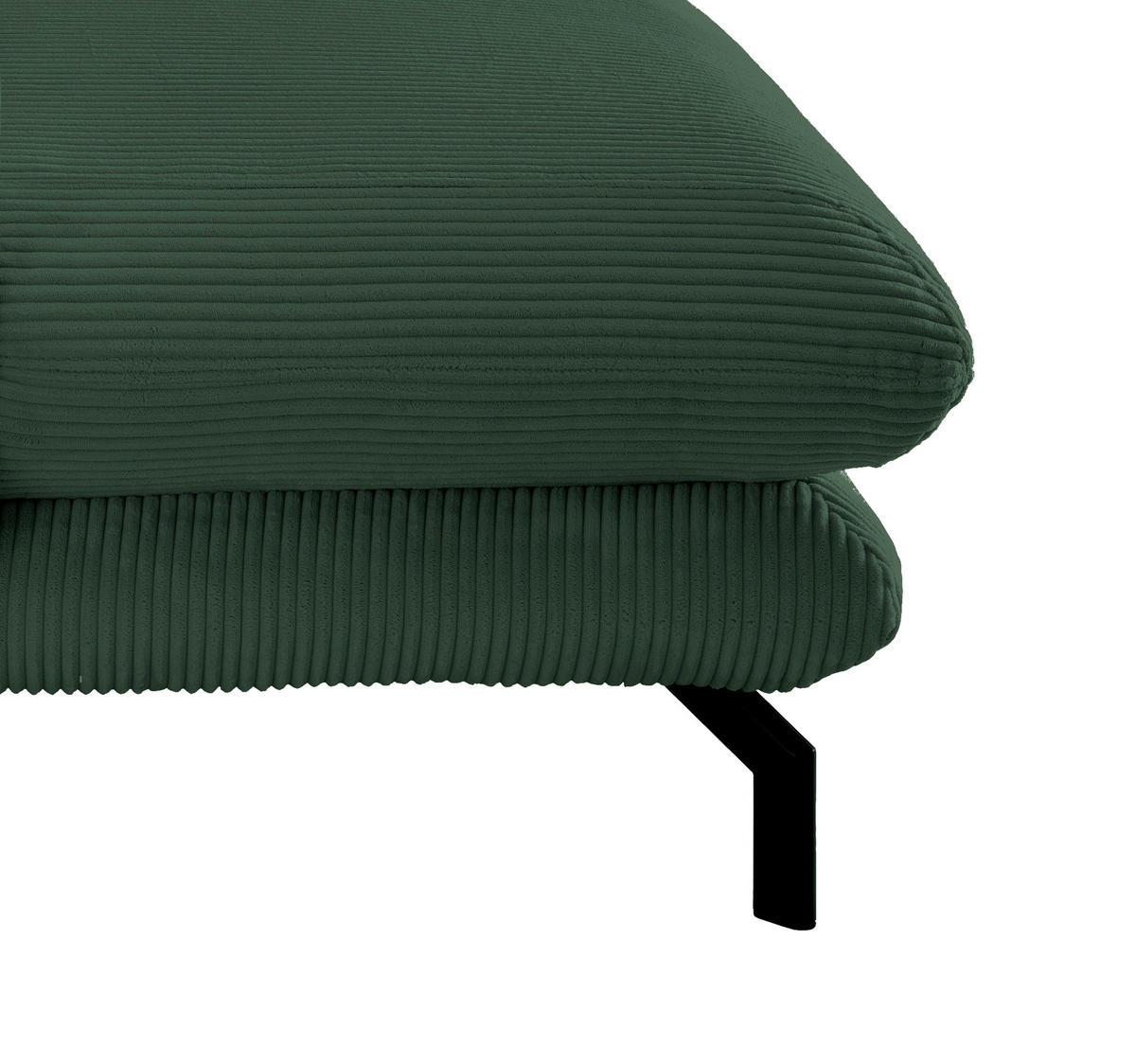 XXL-SESSEL in Cord Grün  - Schwarz/Grün, Modern, Textil/Metall (111/101/167cm) - Livetastic