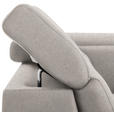 WOHNLANDSCHAFT inkl.Funktionen Ecru Webstoff  - Ecru/Silberfarben, Design, Textil/Metall (226/320/168cm) - Xora