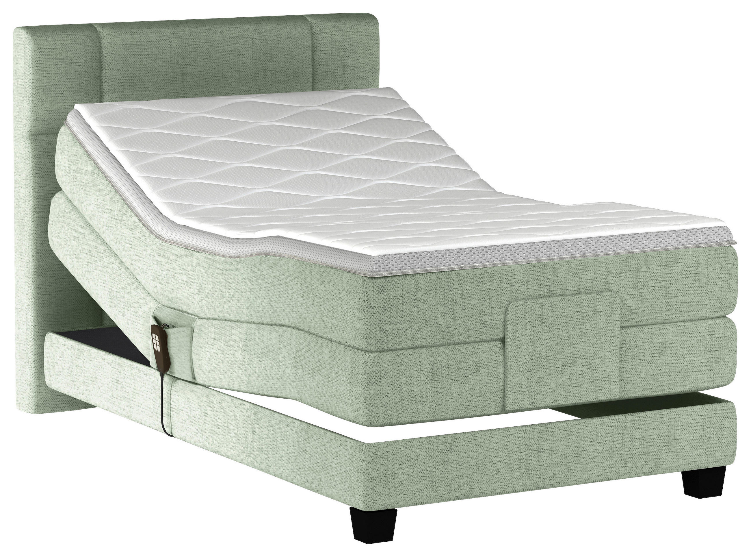 BOXSPRINGBETT 90/200 cm  in Grün  - Schwarz/Grün, KONVENTIONELL, Holz/Kunststoff (90/200cm) - Esposa