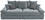 BIGSOFA Kord Blaugrau, Anthrazit  - Anthrazit/Blaugrau, Design, Kunststoff/Textil (260/90/140cm) - Carryhome