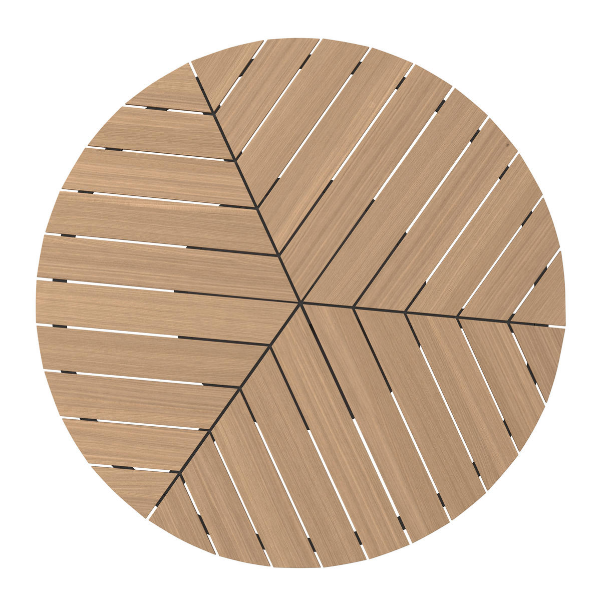 ZÁHRADNÝ STÔL, kov, plast, 120/74/120 cm - čierna/prírodná farba, Modern, kov/plast (120/74/120cm) - Ambia Garden