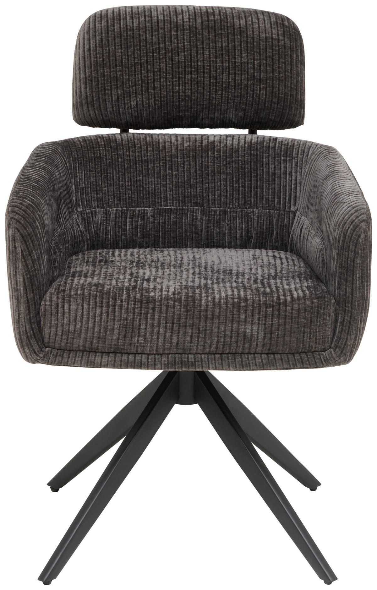 ARMLEHNSTUHL  in Eisen Cord  - Anthrazit/Naturfarben, KONVENTIONELL, Holz/Textil (60/87,5/68cm) - Livetastic