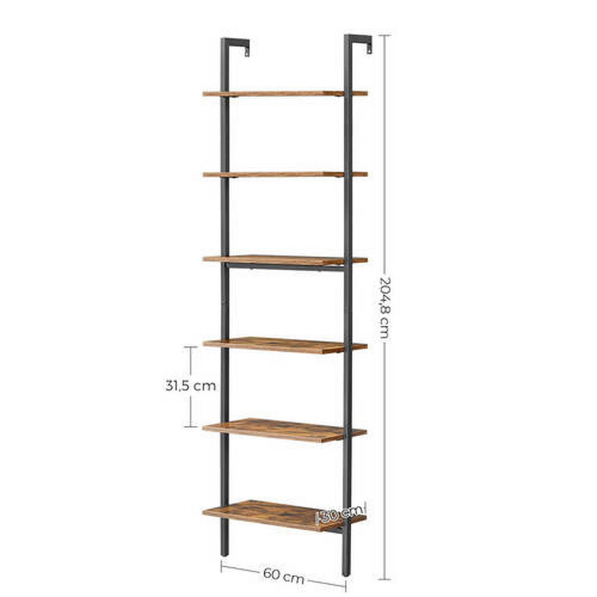 REGAL Braun, Schwarz  60/204,8/30 cm  - Schwarz/Braun, Trend, Holzwerkstoff (60/204,8/30cm) - Boxxx