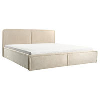 POLSTERBETT 160/200 cm,  in Beige, Lattenrost, Bettkasten,  - Beige/Schwarz, KONVENTIONELL, Holz/Kunststoff (160/200cm) - Chameo