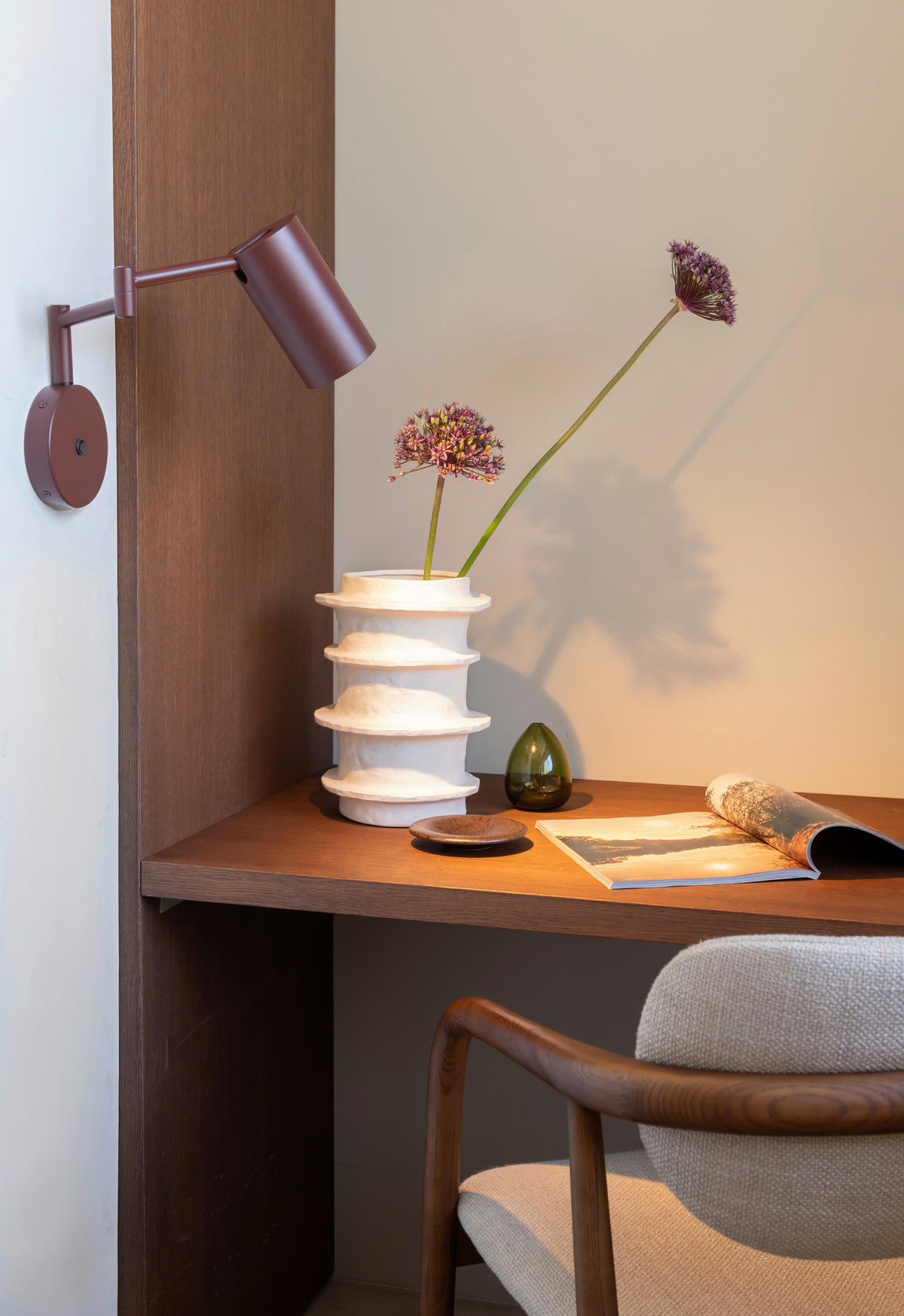WANDLEUCHTE - Bordeaux, Design, Metall (33/27cm) - It's about Romi