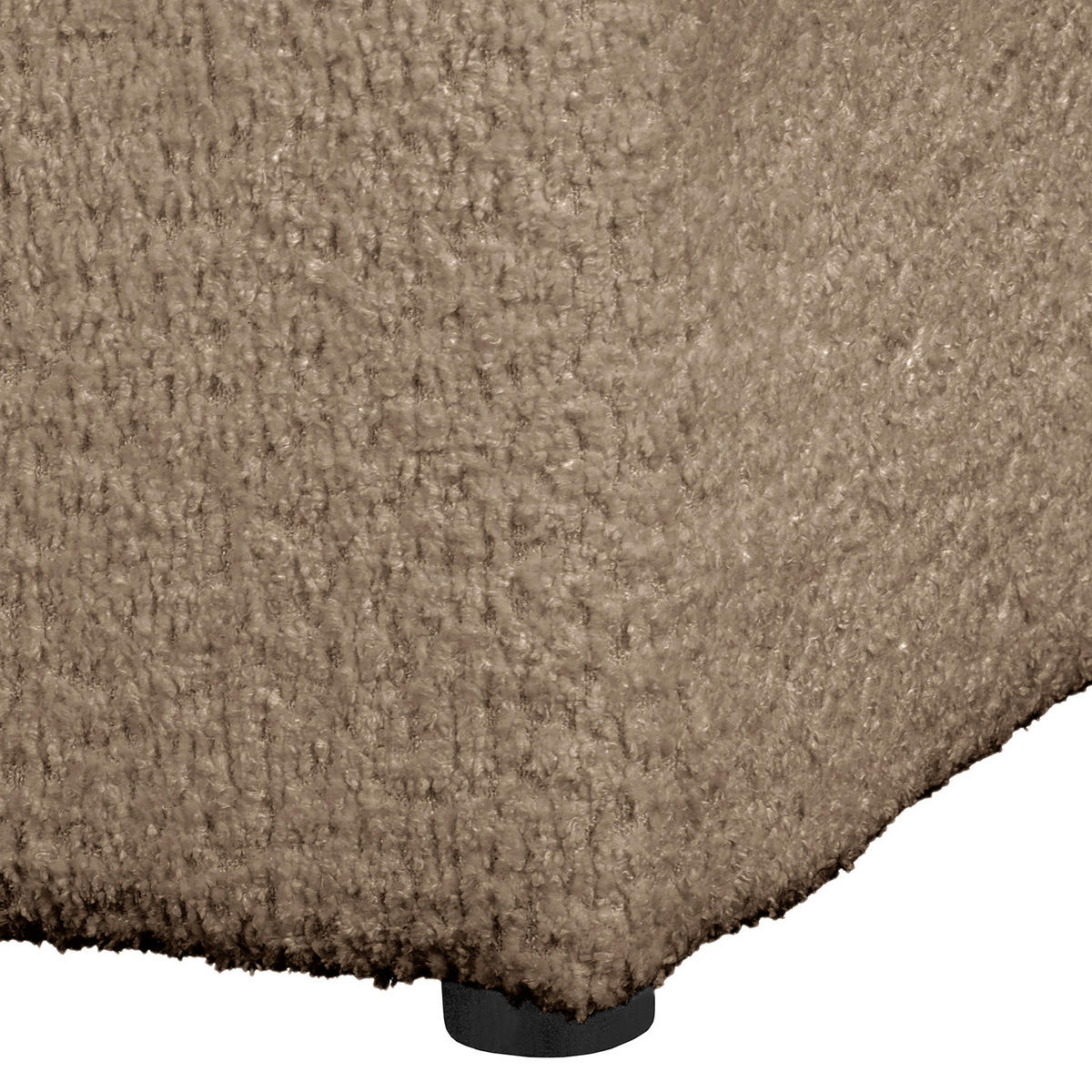 ECKSOFA Naomi in Chenille Hellbraun Rückenkissen  284/243 cm  - Hellbraun/Schwarz, Design, Kunststoff/Textil (284/243cm) - P & B