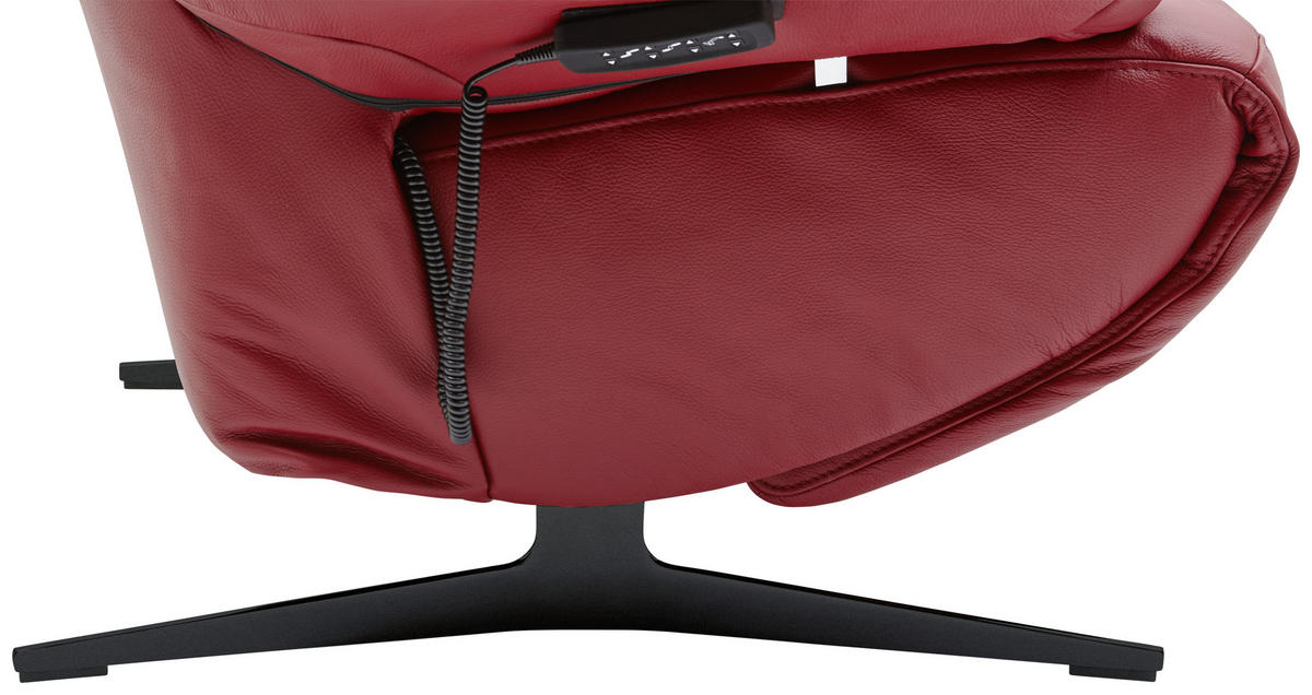 HEIMKINO-SOFA Echtleder Rot  - Anthrazit/Rot, KONVENTIONELL, Leder (254/107/105cm) - Himolla Komfortklass
