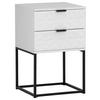NACHTSCHRANK 42,5/67/38,5 cm  - Schwarz/Weiß, KONVENTIONELL, Holzwerkstoff/Metall (42,5/67/38,5cm) - Boxxx