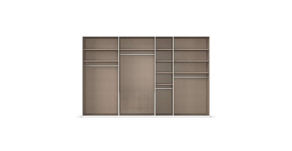 DREHTÜRENSCHRANK 350/235/61 cm,  in Graphitfarben, 7-türig  - Graphitfarben, Basics, Glas/Holzwerkstoff (350/235/61cm) - Novel