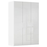 DREHTÜRENSCHRANK 151/235/61 cm,  in Weiß, Weiß Hochglanz, 3 Tür(en)  - Weiß Hochglanz/Weiß, Basics, Holzwerkstoff/Metall (151/235/61cm) - Novel