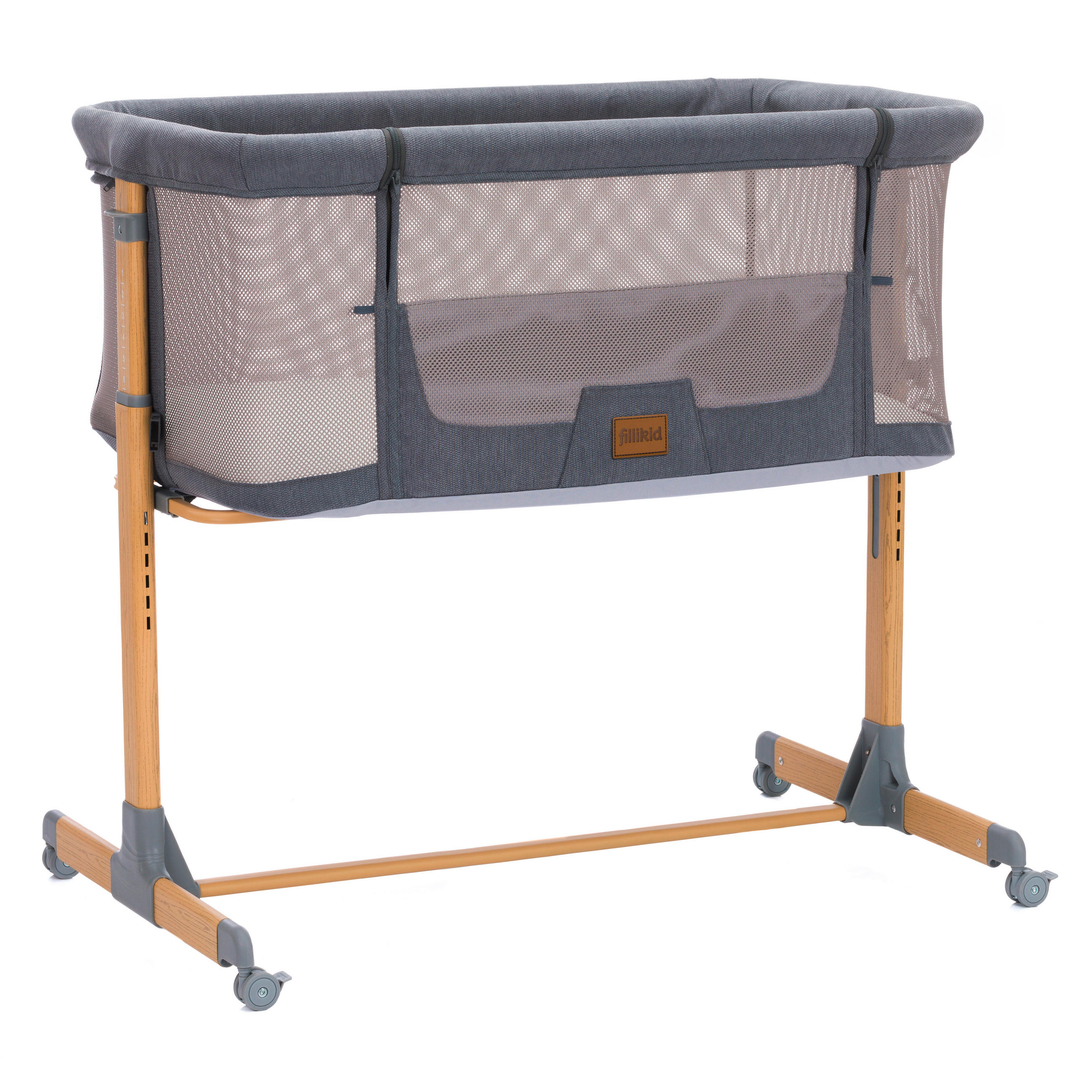 BEISTELLBETT Air   - Grau, Basics, Textil/Metall (80/45cm)