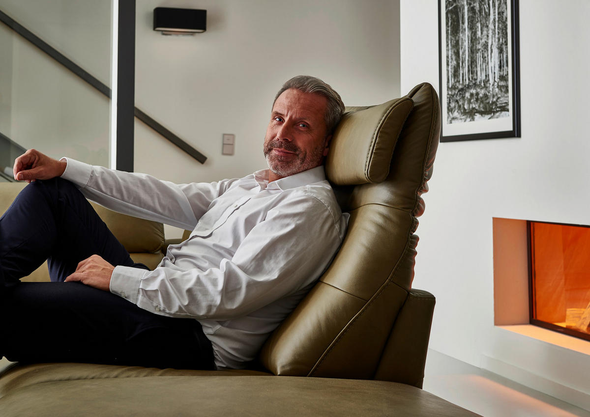 ECKSOFA in Echtleder Schlammfarben  - Schlammfarben/Schwarz, Design, Leder/Metall (280/246cm) - Hukla