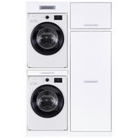 HAUSWIRTSCHAFTSRAUM 134/208/68 cm  in Weiß  - Weiß, MODERN, Holzwerkstoff (134/208/68cm) - home24