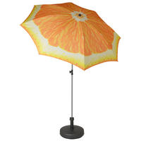 SONNENSCHIRM  200/200 cm  - Silberfarben/Orange, Design, Textil/Metall (200/200cm) - Doppler
