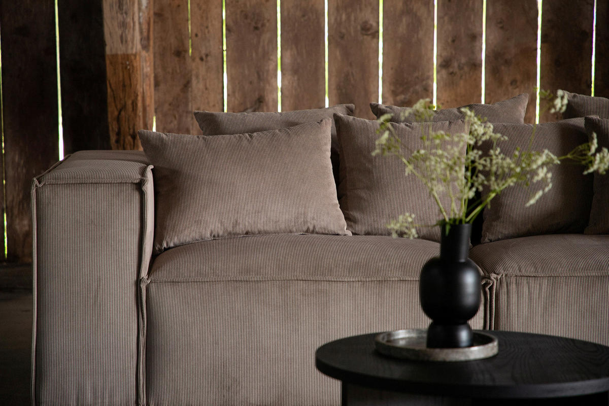 2-SITS SOFFA i trä, plast, textil brun  - brun, Design, trä/textil (232/80/116cm) - Livetastic