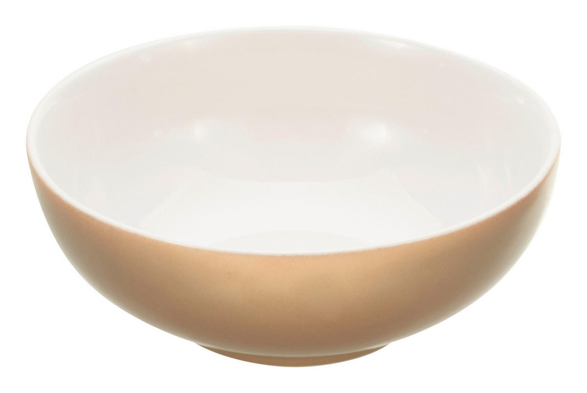 MÜSLISCHALENSET Golden Day Weiss 2-teilig 16 cm  - Goldfarben/Weiß, Basics, Keramik (16cm) - Creatable