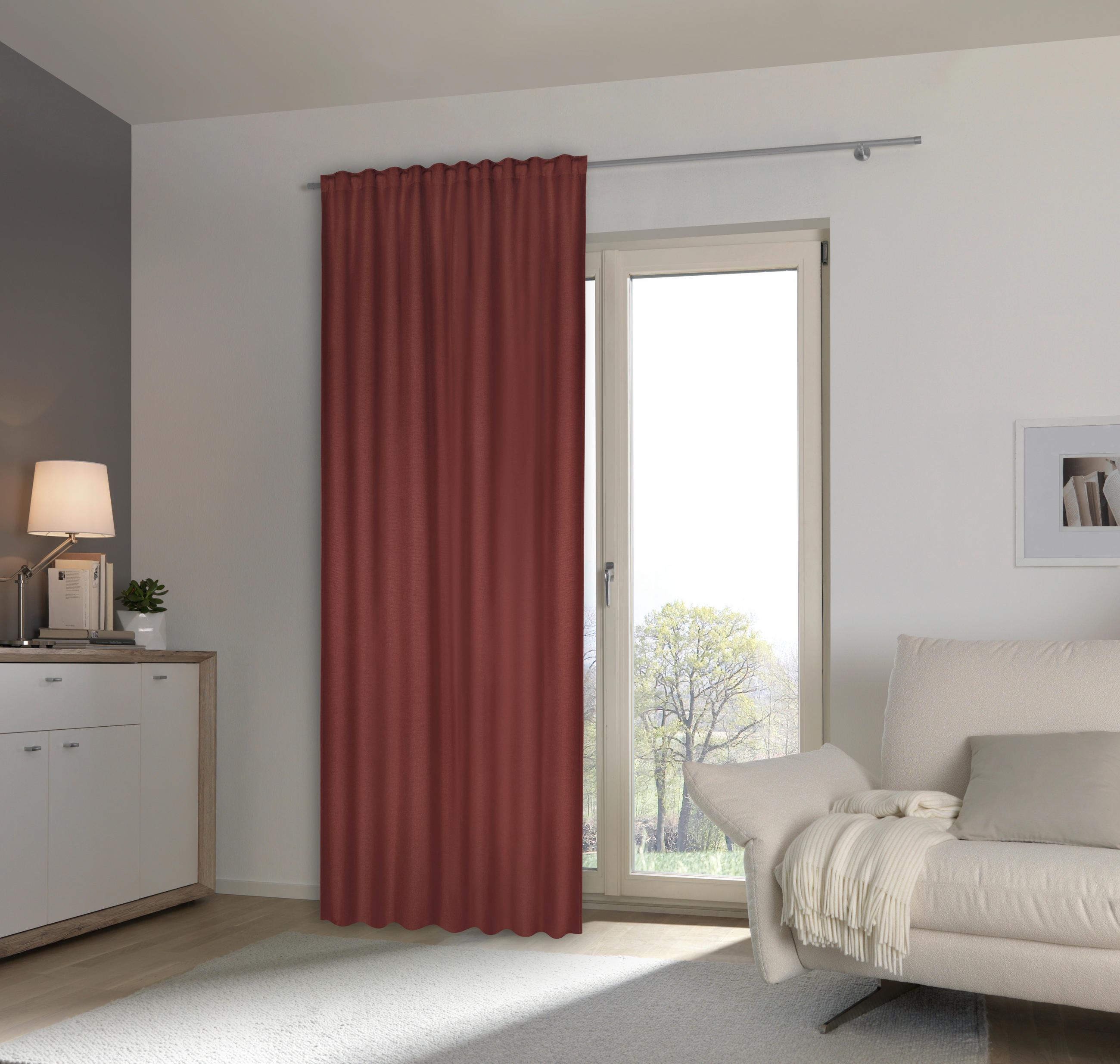DRAPERIE OPACĂ obscuritate  - ruginiu, Konventionell, textil (140/300cm) - Esposa