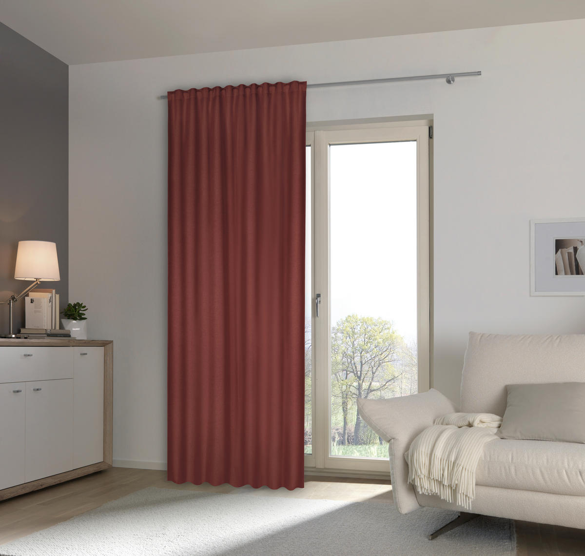 ZATEMŇOVACÍ ZÁVĚS, zatemnění, 140/300 cm - rezavá, Konvenční, textil (140/300cm) - Esposa