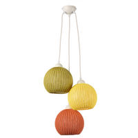 ZÁVĚSNÉ SVÍTIDLO, 55/55/100 cm  - tmavě oranžová/světle zelená, Lifestyle, textil (55/55/100cm)