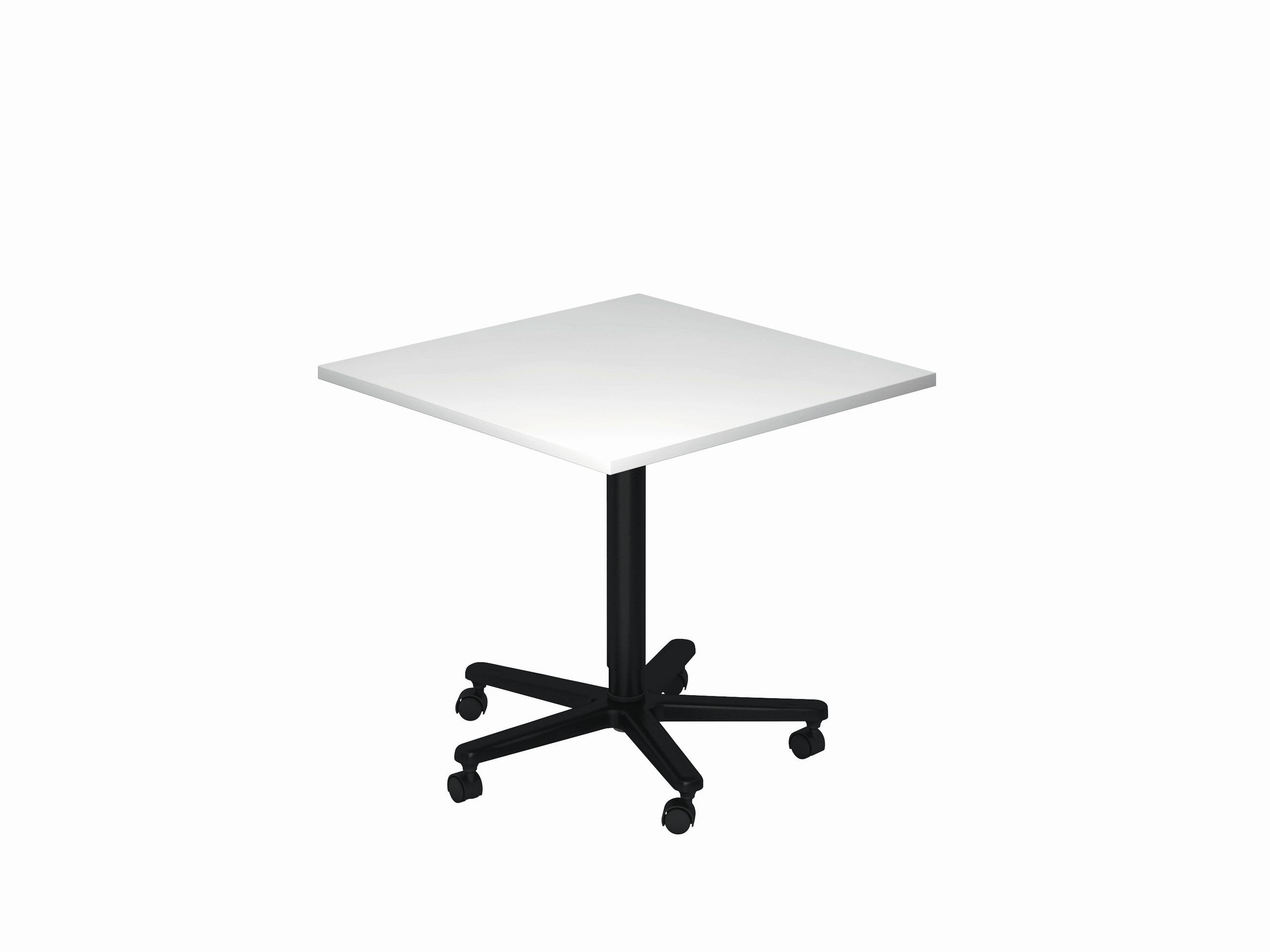 STEHTISCH 80/80/72-114 cm  - Schwarz/Weiß, KONVENTIONELL, Holzwerkstoff/Metall (80/80/72-114cm) - Venda