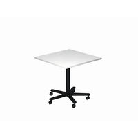 STEHTISCH 80/80/72-114 cm  - Schwarz/Weiß, KONVENTIONELL, Holzwerkstoff/Metall (80/80/72-114cm) - Venda