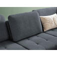 ECKSOFA in Bouclé Dunkelgrau  - Dunkelgrau/Schwarz, Natur, Textil/Metall (288/233cm) - Valnatura