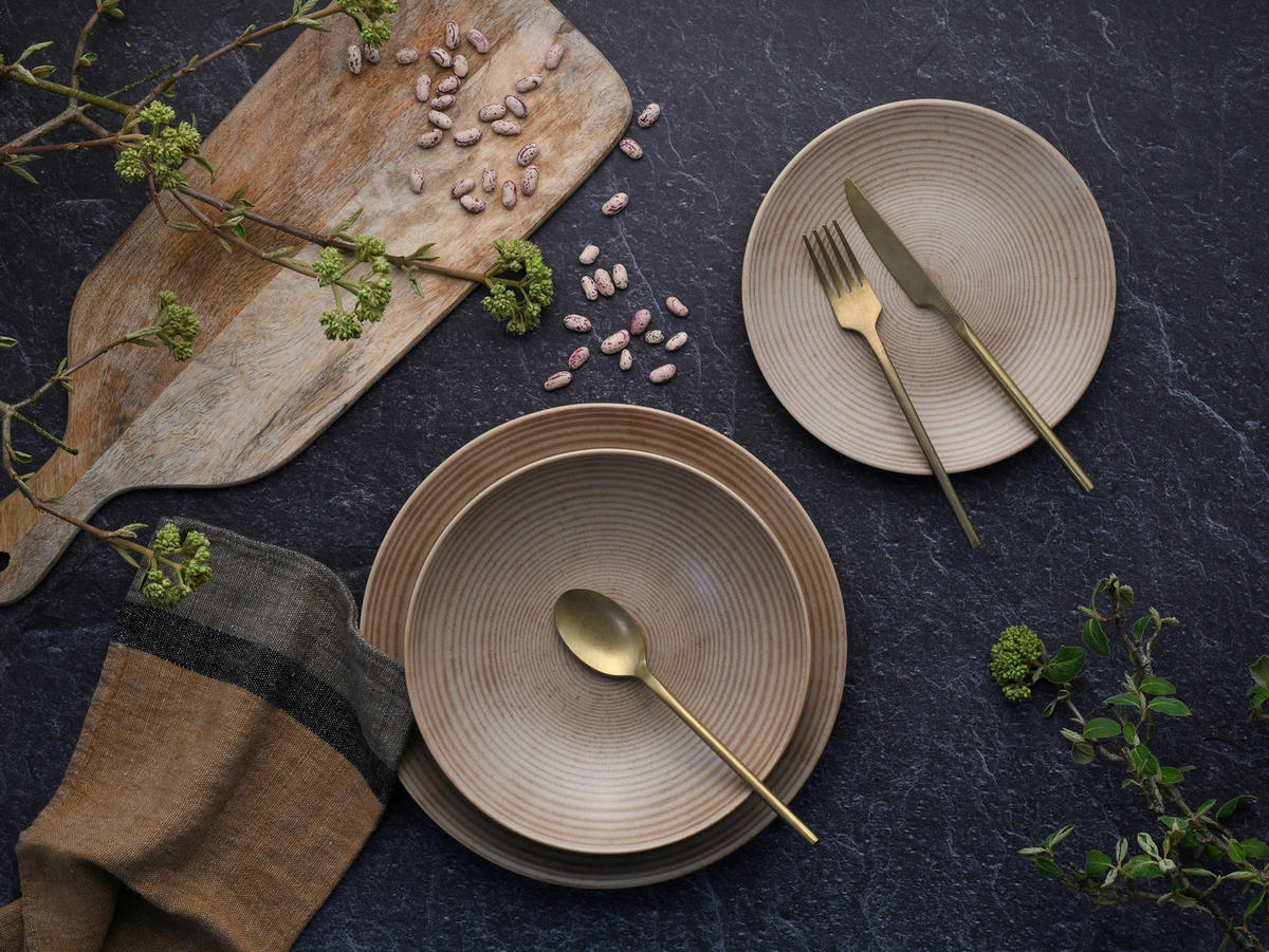 KOMBISERVICE 16-teilig  - Sandfarben, Design, Keramik - Creatable