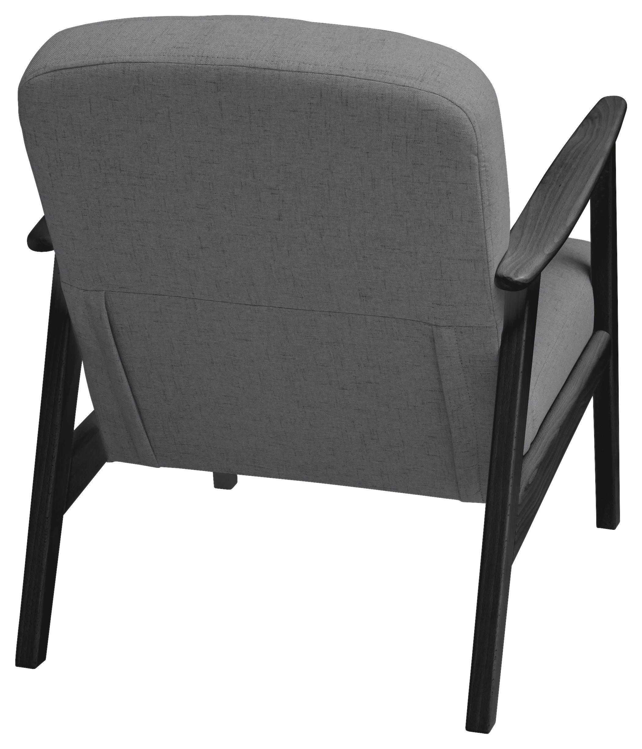 SESSEL Webstoff Grau, Schwarz    - Schwarz/Grau, Natur, Holz/Textil (63/78/78cm) - Livetastic