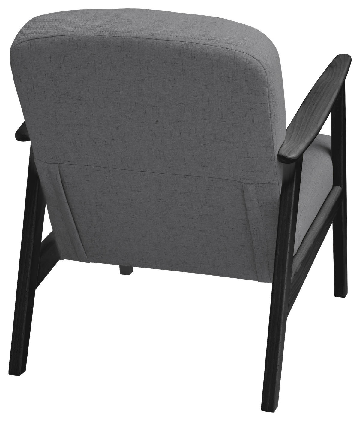 SESSEL in Webstoff Grau, Schwarz  - Schwarz/Grau, Natur, Holz/Textil (63/78/78cm) - Livetastic