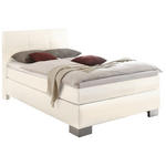 BOXSPRINGBETT 120/200 cm  in Creme  - Silberfarben/Creme, KONVENTIONELL, Holz/Textil (120/200cm) - Voleo